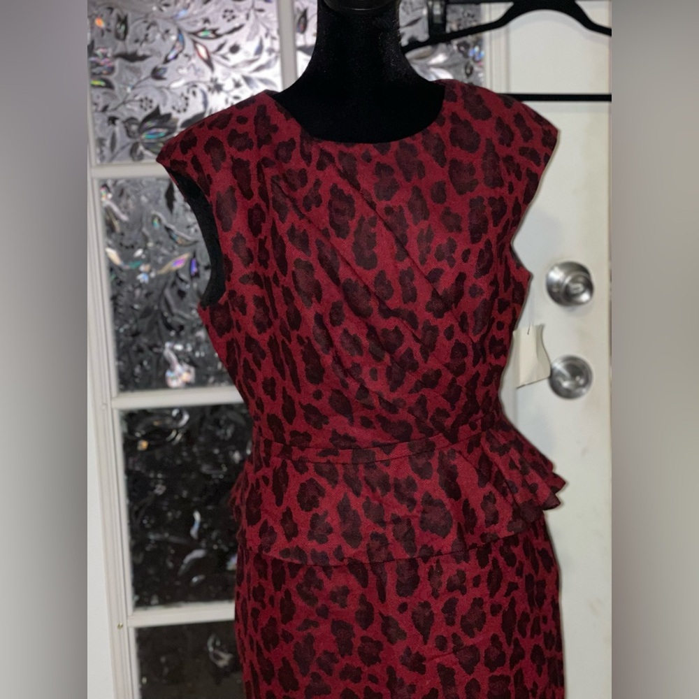 Karen Millen Black and Red animal print Dress